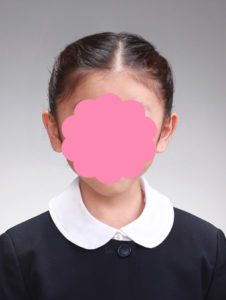 受験写真　女の子のサンプル